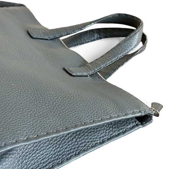 Authentic Fendi Dark Grey Leather Tote Bag! COA Included! - Picture 9 of 14
